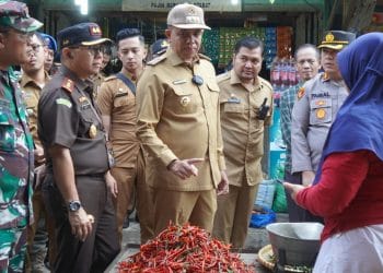 Jelang Idul Fitri Pj. Bupati Langkat Sidak Pasar, Bulog dan SPBU