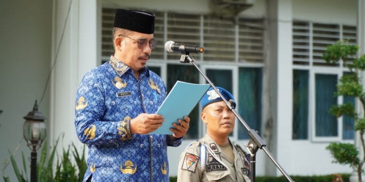 Asisten Administrasi Umum Pimpin Upacara Hari Otonomi Daerah XXVII Tahun 2024 Pemkab Langkat 