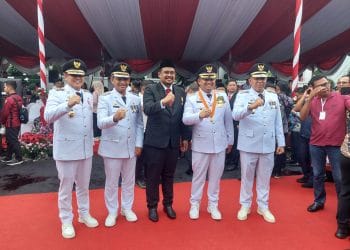 Pj. Bupati Langkat Faisal Hasrimy ikuti Upacara Hari OTDA XXVIII tahun 2024 di Surabaya