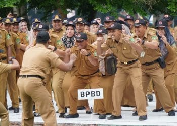 Sekda Kab.Langkat Amril Pimpin Apel Gabungan Pemerintah Kabupaten Langkat