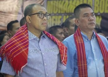 Ribuan Permata GBKP Klasis Kuala Langkat Sambut Pj Bupati Langkat Faisal Hasrimy Dalam Pembukaan PORSENI 2024