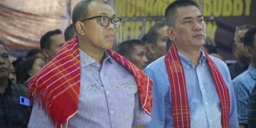 Ribuan Permata GBKP Klasis Kuala Langkat Sambut Pj Bupati Langkat Faisal Hasrimy Dalam Pembukaan PORSENI 2024