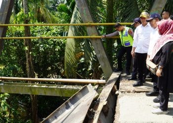 Pemkab Langkat Tinjau Titi Besi Penghubung Padang Tualang – Batang Serangan