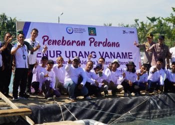 Pj. Bupati Langkat Faisal Hasrimy Resmikan Klaster Budidaya Udang Vaname Intensif untuk Tingkatkan Kesejahteraan Masyarakat
