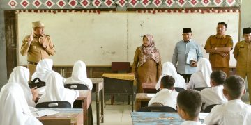 Pj. Bupati Langkat Faisal Hasrimy Pastikan Proses Belajar di SMPN 2 Pematang Jaya Berjalan Optimal