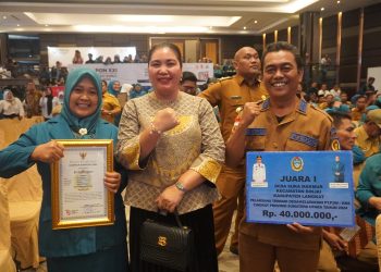 Semangat Kolaborasi bawa Desa Suka Makmur Raih Juara 1 PTP2WKSS Tingkat Sumut, Ny. Uke Retno Faisal Hasrimy sangat Salut dan Bangga