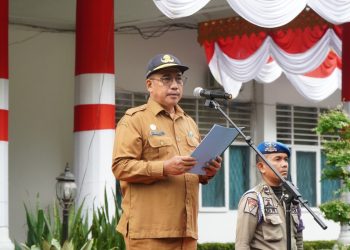 Pj Bupati Langkat Tekankan Pentingnya Tindak Lanjut Pengawasan untuk Raih Opini WTP di Apel Gabungan ASN