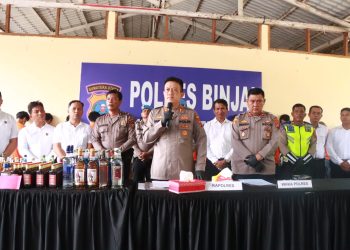 Hasil Operasi Patuh Toba Dan Pekat Toba 2024, Polres Binjai Gelar Press Release