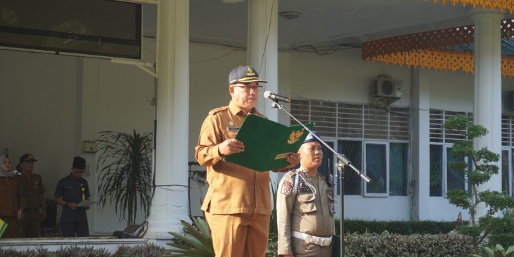 Pj. Bupati Langkat Faisal Hasrimy Fokus pada Program Pariwisata dan Kebudayaan Dalam Amanat Apel Gabungan