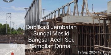 Pembangunan Duplikasi Jembatan Sungai Mesjid Digesah Desember Diperkirakan Rampung