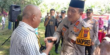 Kapolres Binjai Sapa Warga Limau Sundai Melalui Jumat Curhat Serta Bhakti Sosial