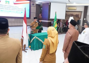 Pejabat Administrator dan Pengawas Pemkab Langkat Dilantik