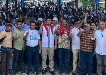 Seribuan Relawan Deklarasi Dukungan Kepada Syah Afandin dan Tiorita di Pilkada Langkat 2024
