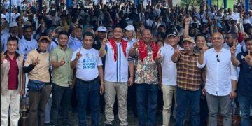 Seribuan Relawan Deklarasi Dukungan Kepada Syah Afandin dan Tiorita di Pilkada Langkat 2024