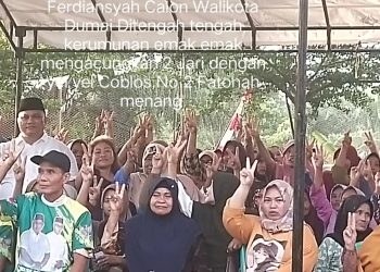 Kampanye Dialogis Ferdi-Parto di Dua Kelurahan Berbeda Kecamatan Bukit Kapur Dihadiri Ratusan Warga