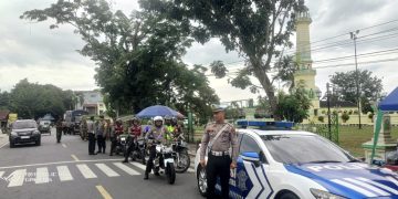 Polres Langkat Gelar Patroli Skala Besar Bersama TNI, Satpol PP, dan Dishub untuk Jaga Keamanan Wilayah