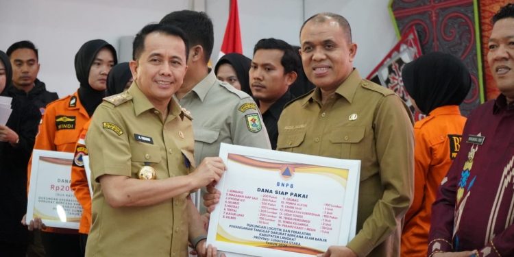 Pj Bupati Langkat Laporkan Banjir Tanjung Pura ke BNPB, Terima DSP untuk Penanganan Bencana