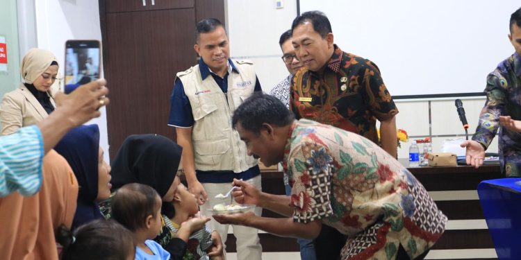 Pemko Binjai bersama Asuransi MAG Gelar Pemberian Makanan Tambahan (PMT)