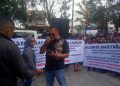 Aliansi Masyarakat SumutPeduli Hukum Gelar Aksidi DPRDSU, Kantor Nasdem Sumut, Minta ESS Dihukum Maksimal