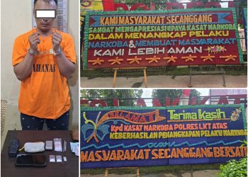 Satu-persatu Bandar Narkoba Habis Disikati, Warga Secanggang Kirim Papan Bunga Ucapkan Terimakasih Untuk Polres Langkat