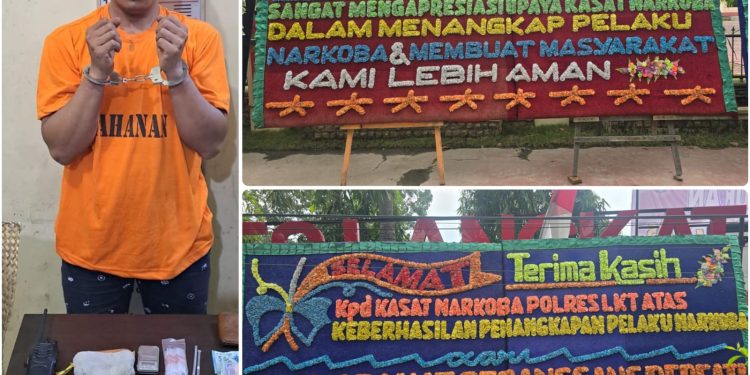 Satu-persatu Bandar Narkoba Habis Disikati, Warga Secanggang Kirim Papan Bunga Ucapkan Terimakasih Untuk Polres Langkat