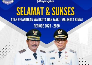 Dinas PUPR Pemko Binjai Mengucapkan Selamat dan Sukses Atas Pelantikan Walikota dan Wakil Walikota Binjai Masa Priode 2025-2030
