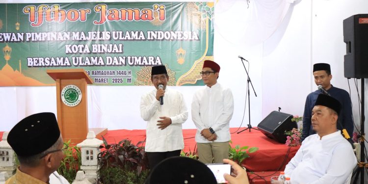 Perkuat Ukhuwah Islamiyah, Wali Kota dan Wakil Wali Kota Binjai Hadiri Buka Puasa Bersama oleh MUI Kota Binjai