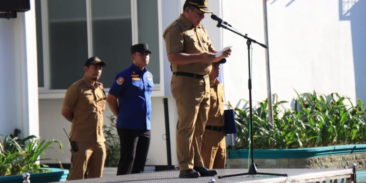 Staf Ahli Wali Kota Pimpin Apel Gabungan Pemerintah Kota Binjai