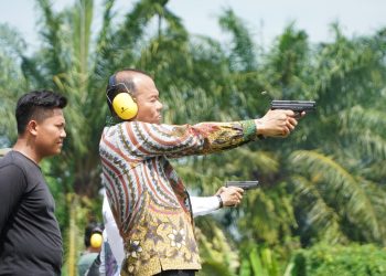 Bupati Langkat Dukung Soliditas Forkopimda Lewat Lomba Menembak HUT Bhayangkara ke-79