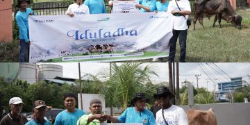 Pelindo Multi Terminal Dumai Salurkan Hewan Kurban kepada TKBM dan Warga Sekitar Pelabuhan