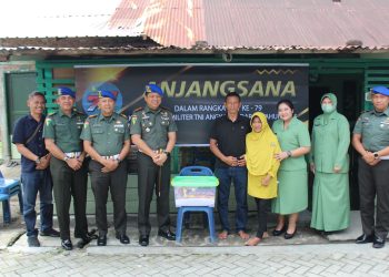 HUT ke-79 Pomad, Dandenpom I/5 Medan Pimpin Langsung Anjangsana ke Rumah Sertu Muji Harianto