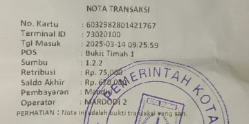 Perbedaan Karcis Dengan Kwitansi Retribusi Parkir Dishub Dumai Tanpa Mencantumkan No. Seri Pengeluaran dan Perda Dipertanyakan