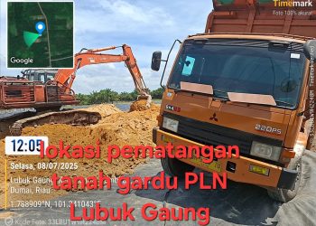 Beredar Vidio Operasional Alat Berat Pematangan Lokasi Gardu PLN Diduga Memakai BBM Subsidi