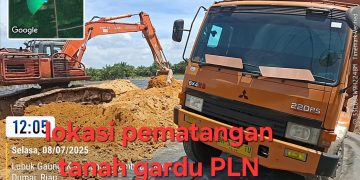 Beredar Vidio Operasional Alat Berat Pematangan Lokasi Gardu PLN Diduga Memakai BBM Subsidi