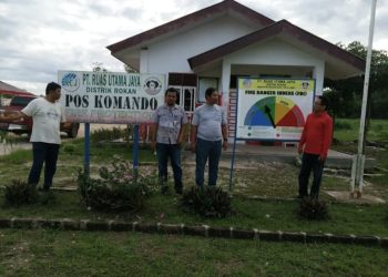 Kebun Sawit 9.481 Ha Diduga Dalam Areal HTI PT. RUJ, Dipasang Plang Satgas PKH  