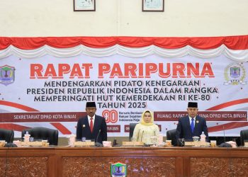 Rapat Paripurna DPRD Kota Binjai Mendengarkan Pidato Kenegaraan Presiden RI Dalam Rangka HUT Ke-80 Kemerdekaan RI