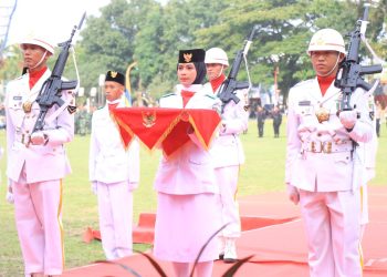 Upacara Penurunan Bendera HUT ke-80 RI di Kota Binjai Berlangsung Khidmat