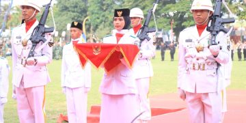 Upacara Penurunan Bendera HUT ke-80 RI di Kota Binjai Berlangsung Khidmat