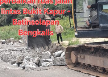 Proyek Tambal Sulam BPJN Riau Jalan Lintas Bukit Kapur- Batinsolapan Bengkalis Amburadul