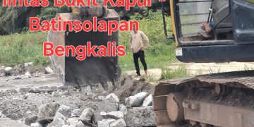 Proyek Tambal Sulam BPJN Riau Jalan Lintas Bukit Kapur- Batinsolapan Bengkalis Amburadul