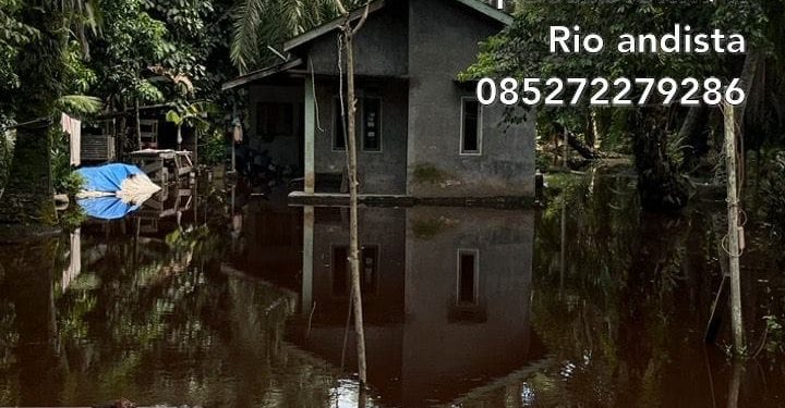 Lubuk Gaung Dikelilingi Banjir Parit Yang Dibangun PT.OSM Tak Mampu Menampung Debit Air