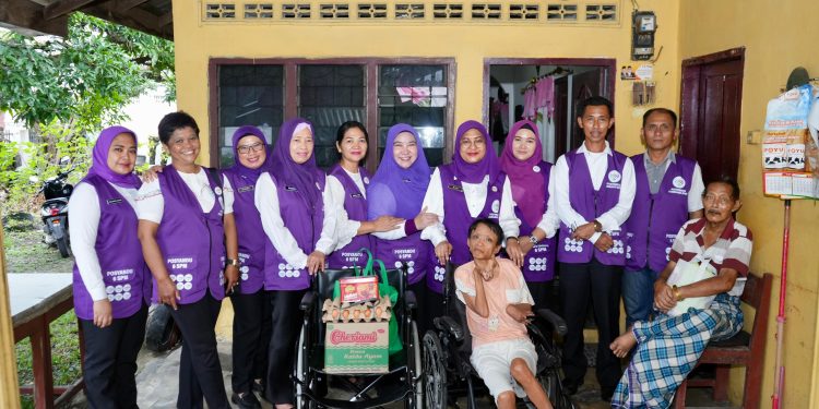 Ketua Tim Pembina Posyandu Kota Binjai Serahkan Bantuan kepada Penyandang Disabilitas