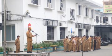 Sekda Kota Binjai Pimpin Apel Gabungan ASN dan Non ASN, Tekankan Tertib Pelaporan dan Evaluasi Pembangunan