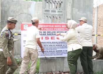 Pemko Binjai Tertibkan Bangunan Tanpa Izin di Bantaran Sungai di Kawasan Binjai Selatan