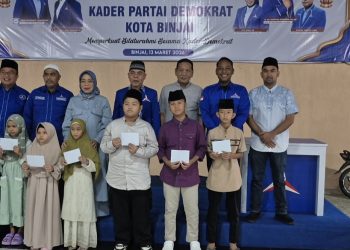 DPC Partai Demokrat Binjai Santuni Anak Yatim Saat Buka Puasa Bersama