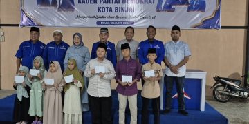 DPC Partai Demokrat Binjai Santuni Anak Yatim Saat Buka Puasa Bersama