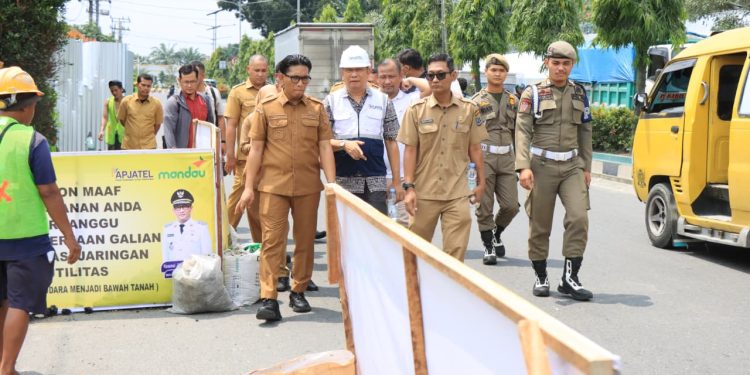 Wakil Wali Kota Binjai Tinjau Proyek Penataan Kabel Fiber Optik