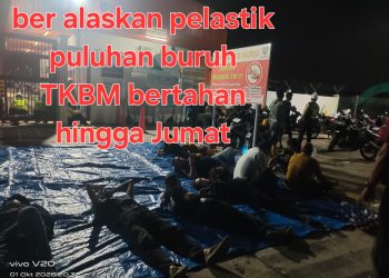 Aksi Demo Buruh di Depan PT Agro Murni Bertahan hingga Pagi, KSOP dan Disnaker Diminta Turun Tangan