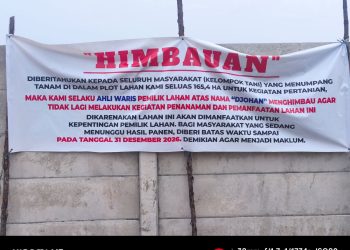 Bangunan Pagar Permanen Diduga ‘Liar’ Berdiri di Lahan Pertanian Tanjung Penyembal, Warga Minta Dispertaru Turun Tangan